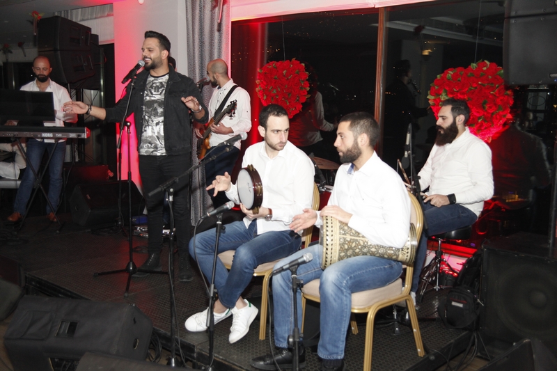 Charbel Khalil and the band at Burj on Bay 